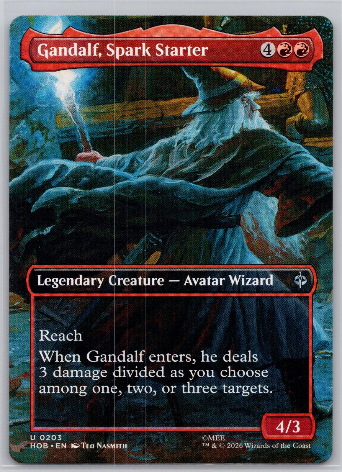 Gandalf, Spark Starter (Borderless) The Hobbit Magic: The Gathering Near Mint