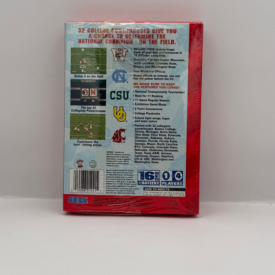 College Football's National Championship II - Sega Genesis - New Sealed