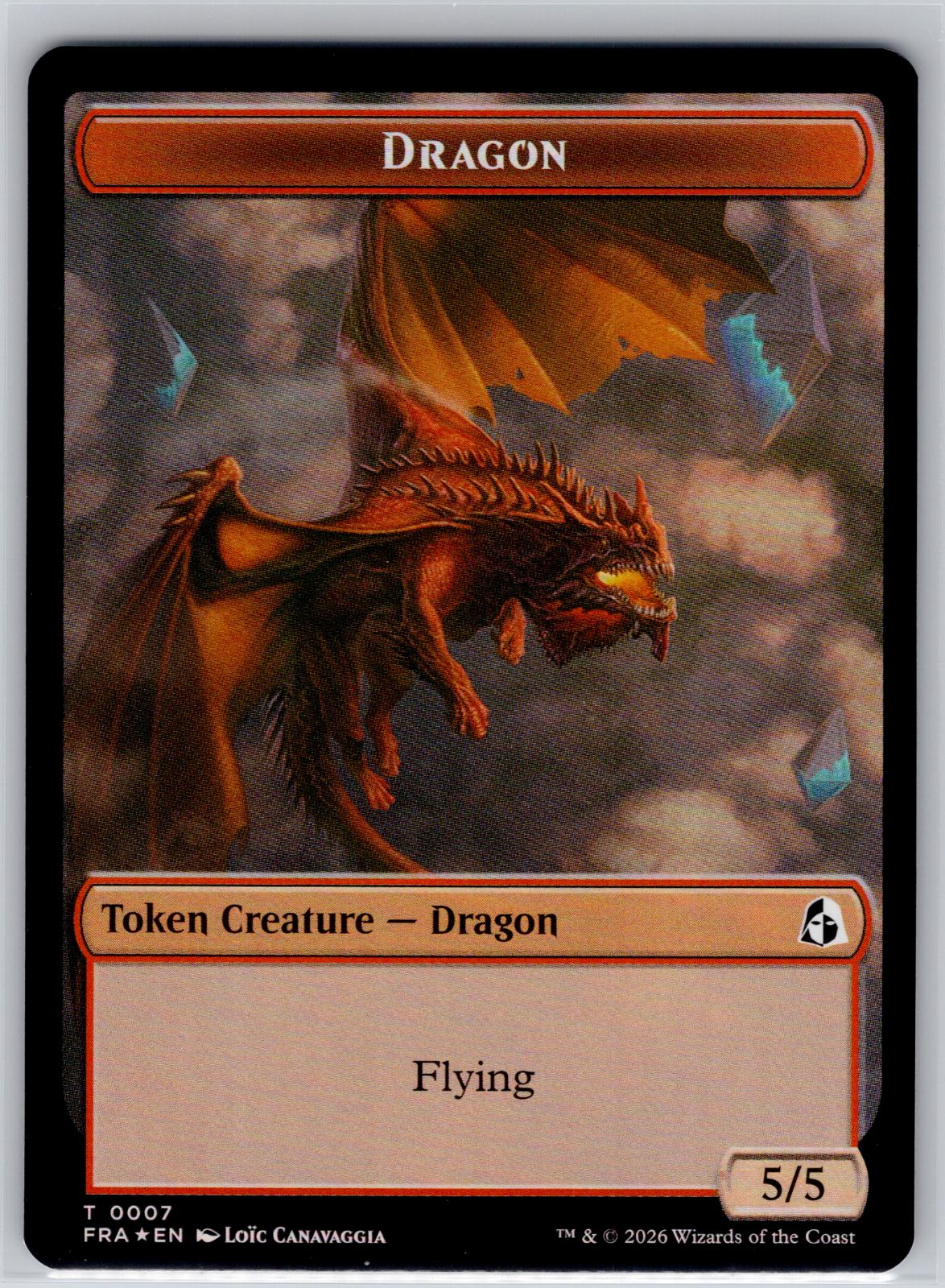 Dragon // Lotus Double-Sided Token Reality Fracture Magic: The Gathering Foil NM