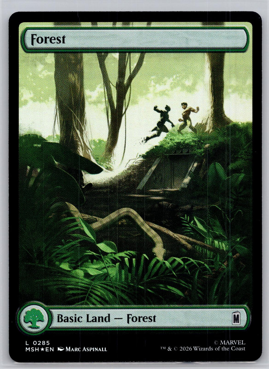 Forest (0285) Marvel Super Heroes Magic: The Gathering Foil Near Mint