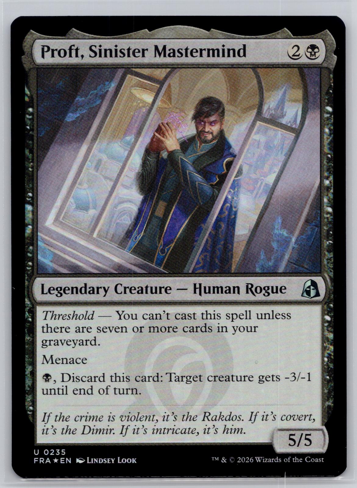 Proft, Sinister Mastermind Reality Fracture Magic: The Gathering Foil Near Mint