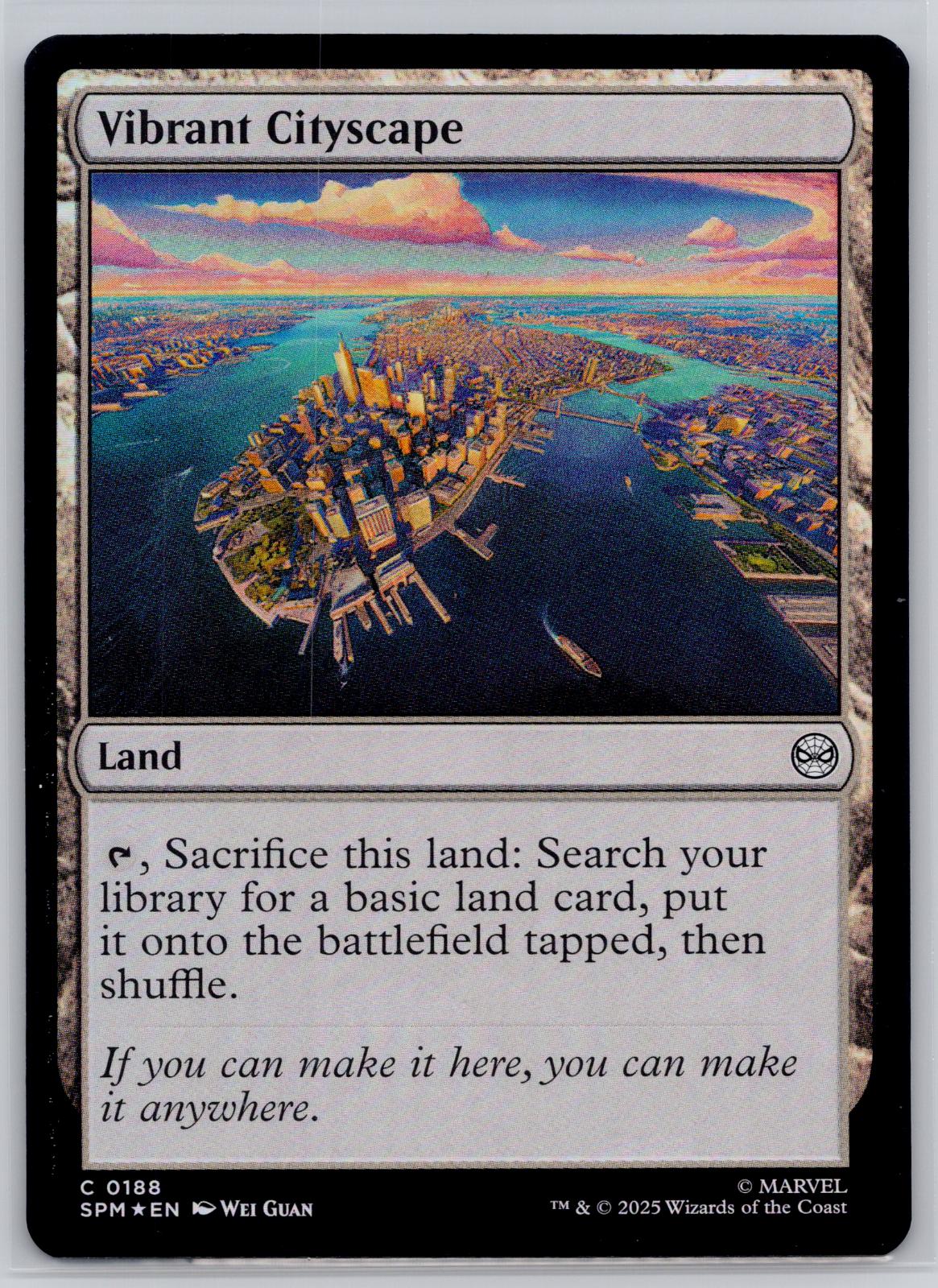 Vibrant Cityscape Marvel's Spider-Man Magic: The Gathering Foil Near Mint