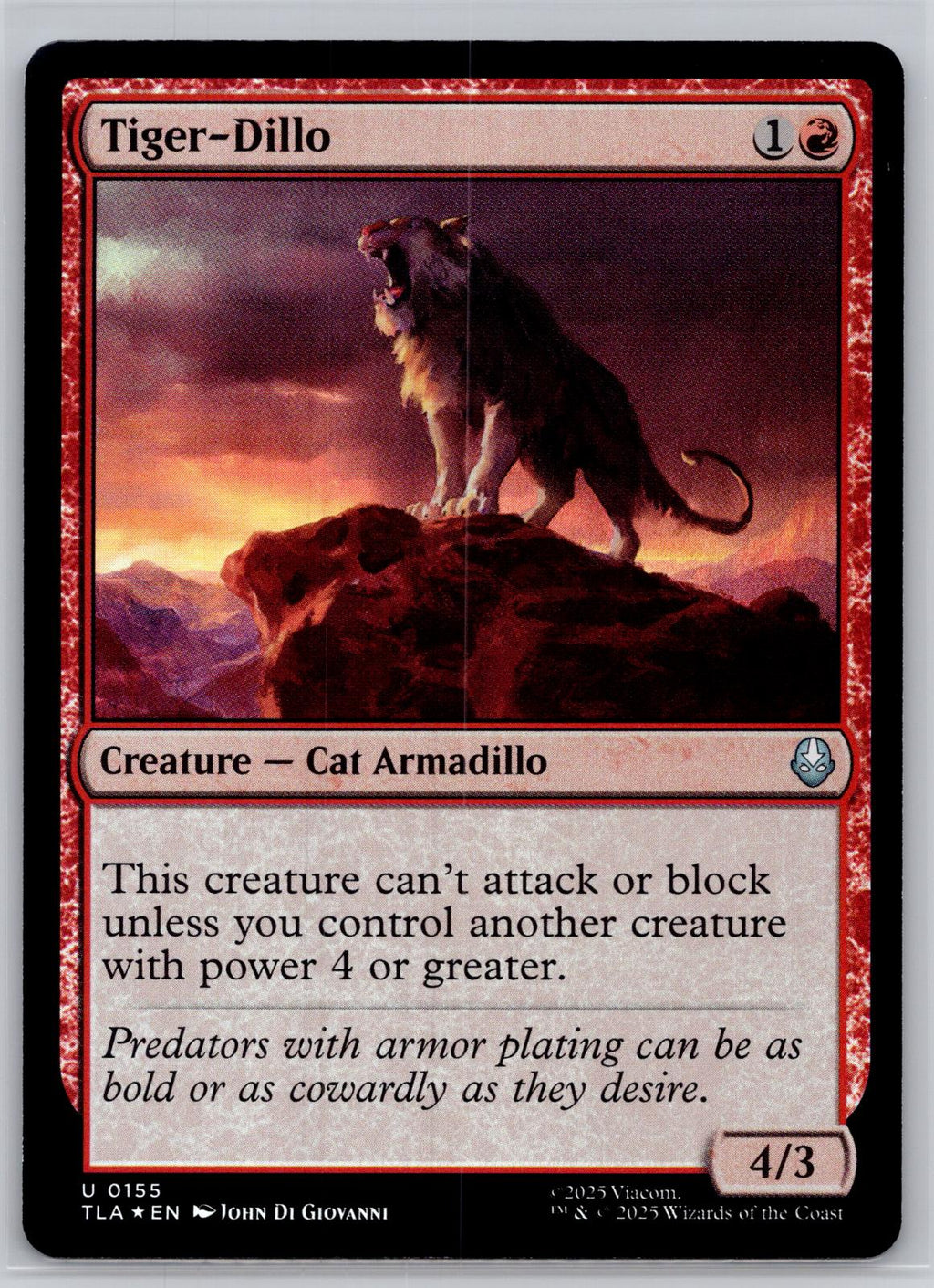 Tiger-Dillo Avatar: The Last Airbender Magic: The Gathering Foil Near Mint