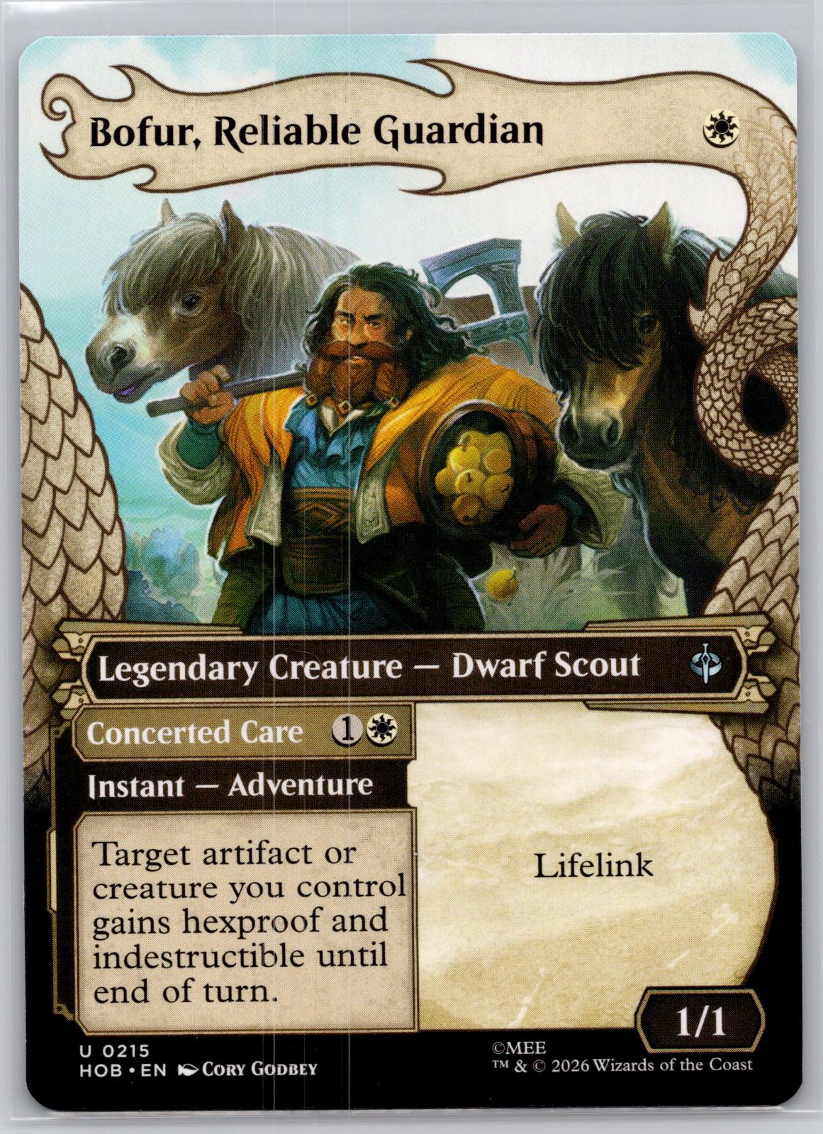 Bofur, Reliable Guardian (Showcase) The Hobbit Magic: The Gathering Near Mint