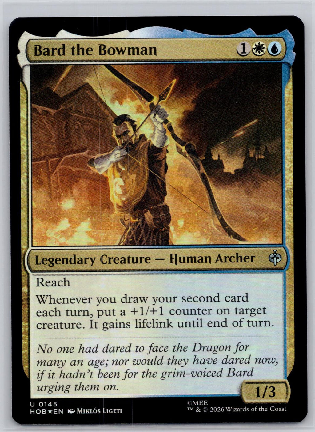 Bard the Bowman The Hobbit Magic: The Gathering Foil Near Mint