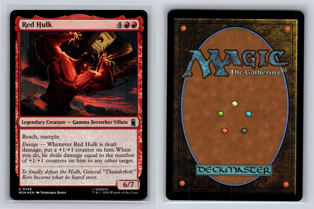 Red Hulk Marvel Super Heroes Magic: The Gathering Foil Near Mint