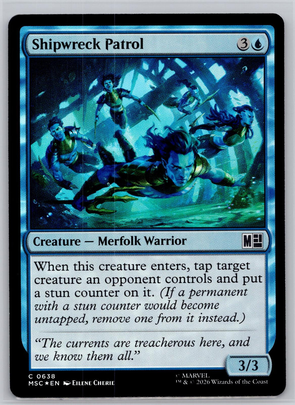 Shipwreck Patrol Commander: Marvel Super Heroes Magic: The Gathering Foil NM
