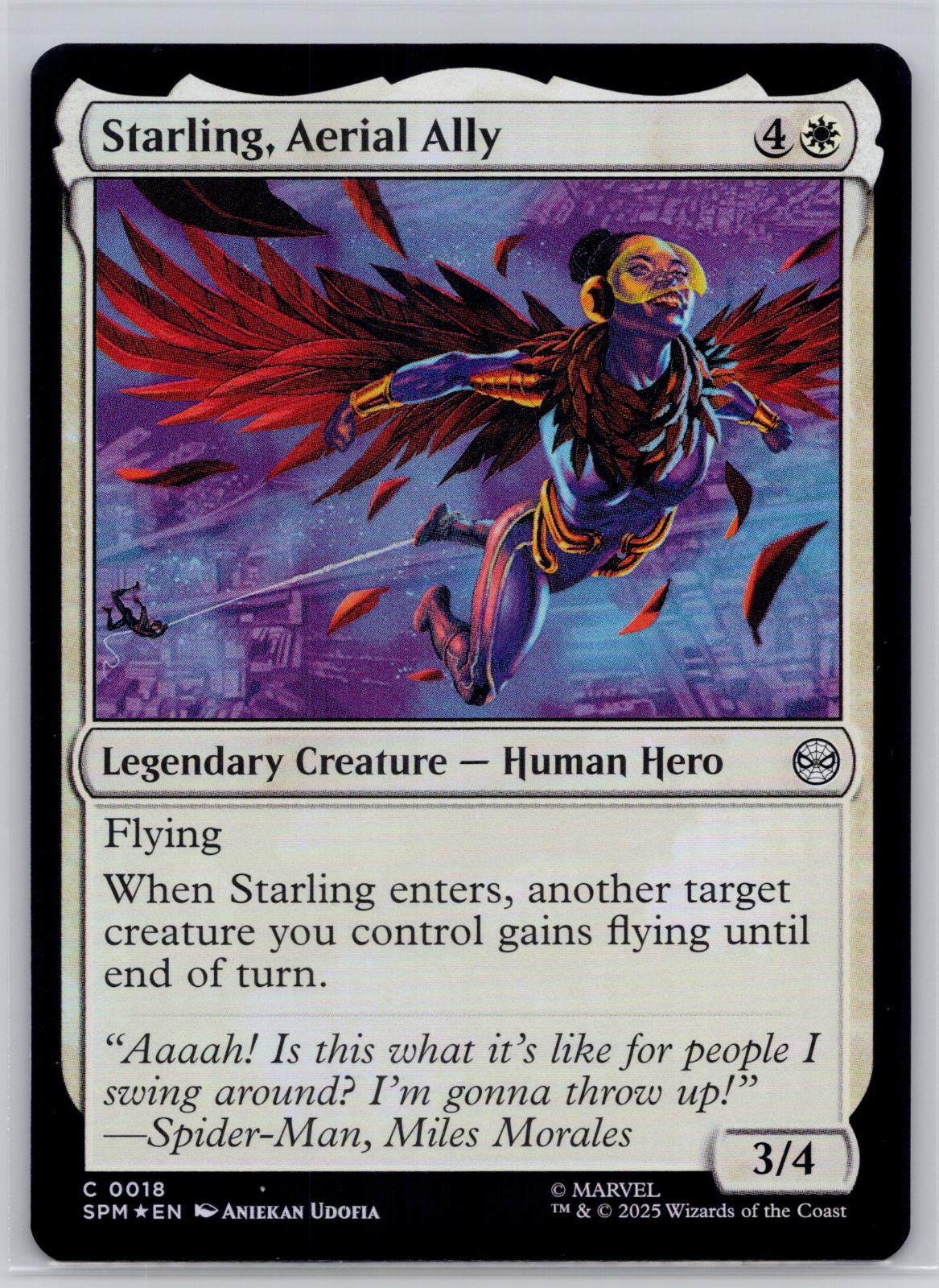Starling, Aerial Ally Marvel's Spider-Man Magic: The Gathering Foil Near Mint