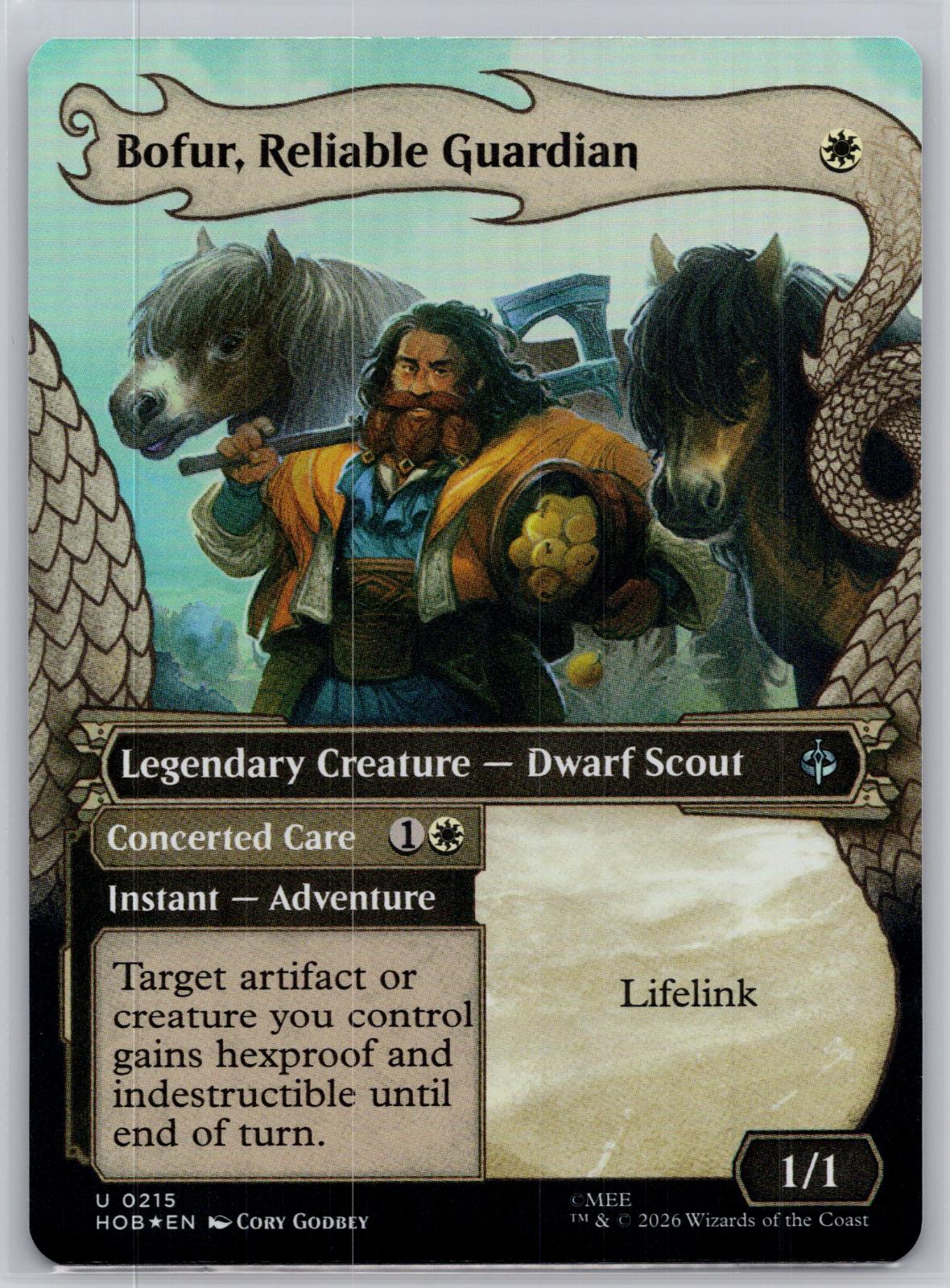 Bofur, Reliable Guardian (Showcase) The Hobbit Magic: The Gathering Foil NM