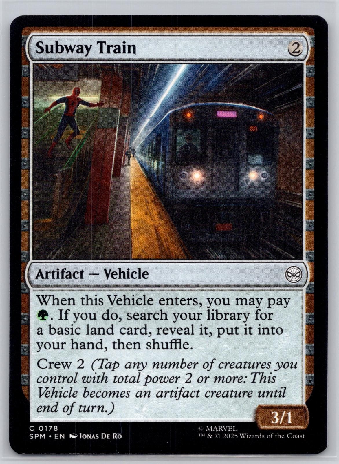 Subway Train Marvel's Spider-Man Magic: The Gathering Near Mint
