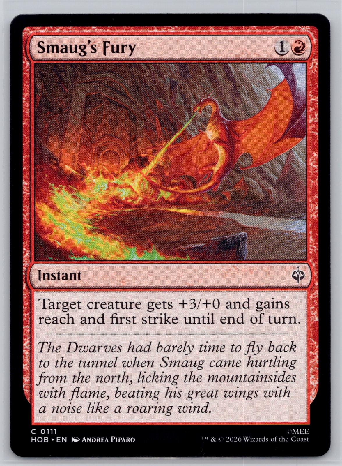 Smaug's Fury The Hobbit Magic: The Gathering Near Mint
