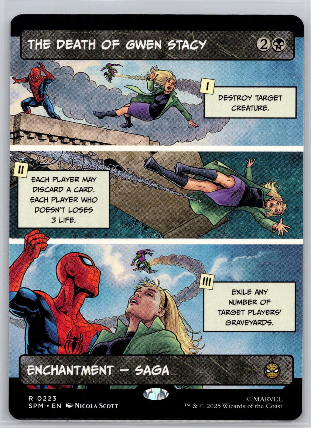 The Death of Gwen Stacy (Borderless) Marvel's Spider-Man Magic: The Gathering NM
