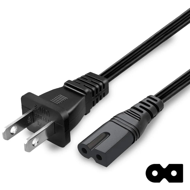 2 Prong Polarized Power Cord
