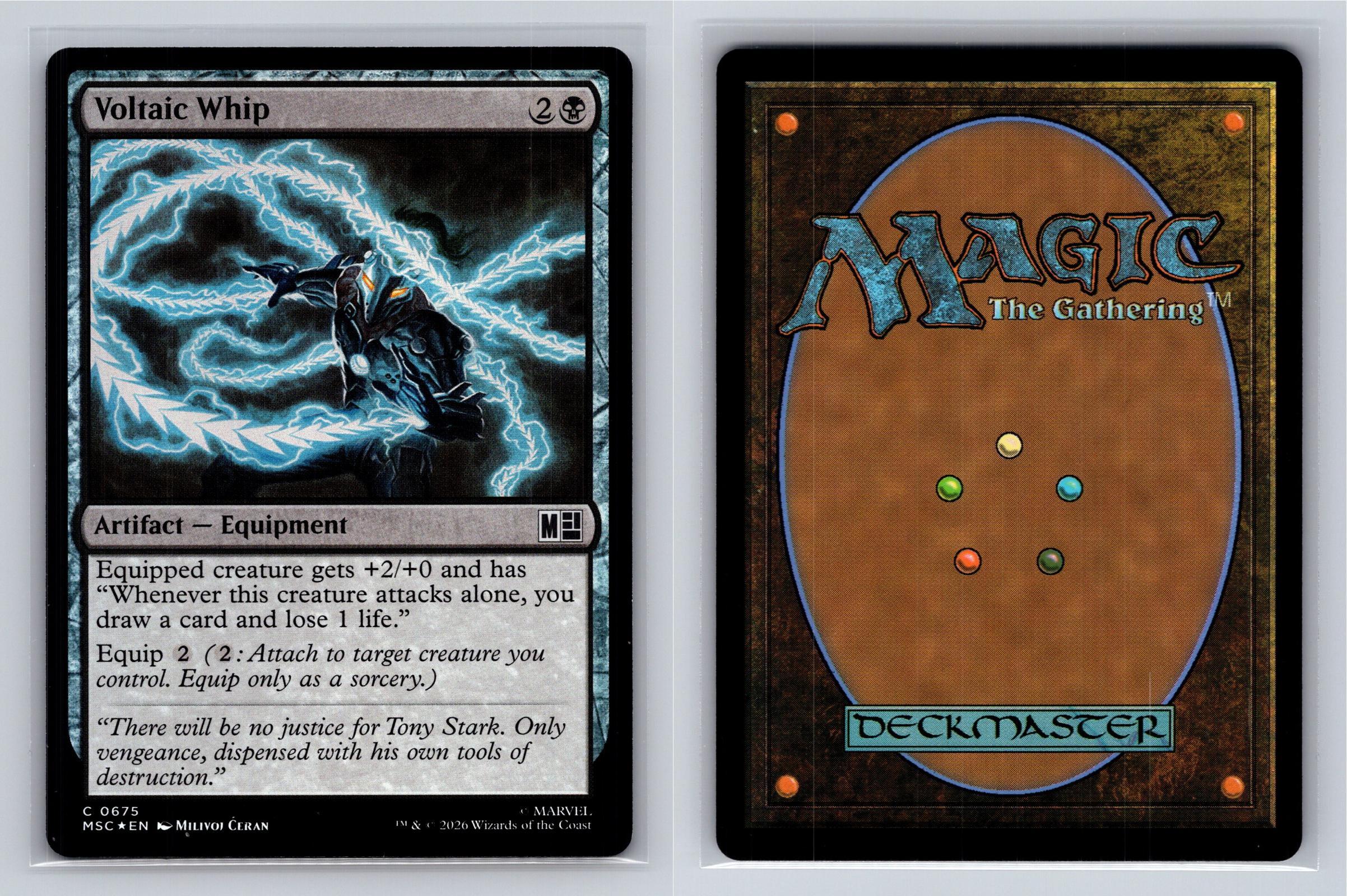 Voltaic Whip Commander: Marvel Super Heroes Magic: The Gathering Foil Near Mint