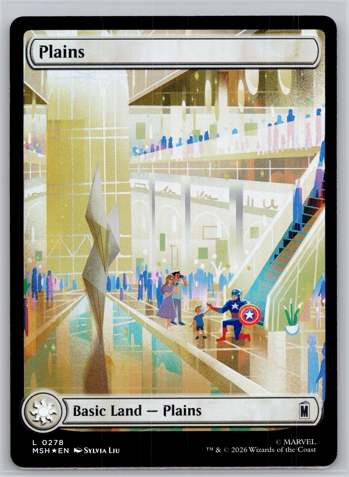 Plains (0278) Marvel Super Heroes Magic: The Gathering Foil Near Mint