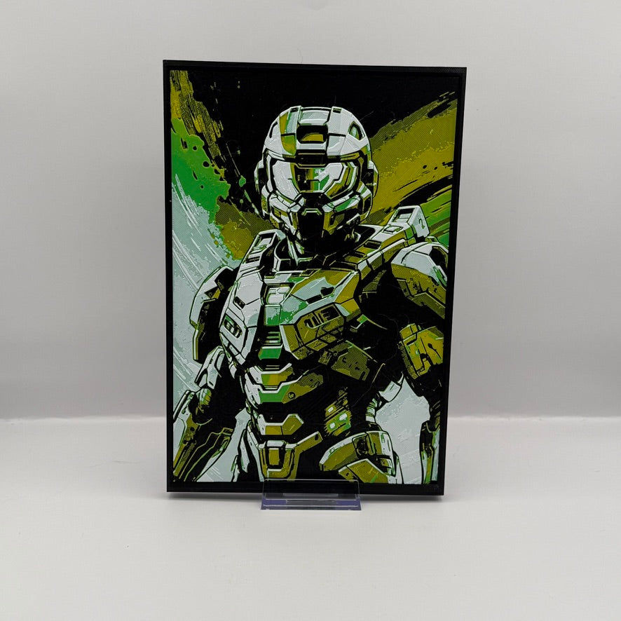 Halo: Master Chief — Framed Filament Art Display Piece