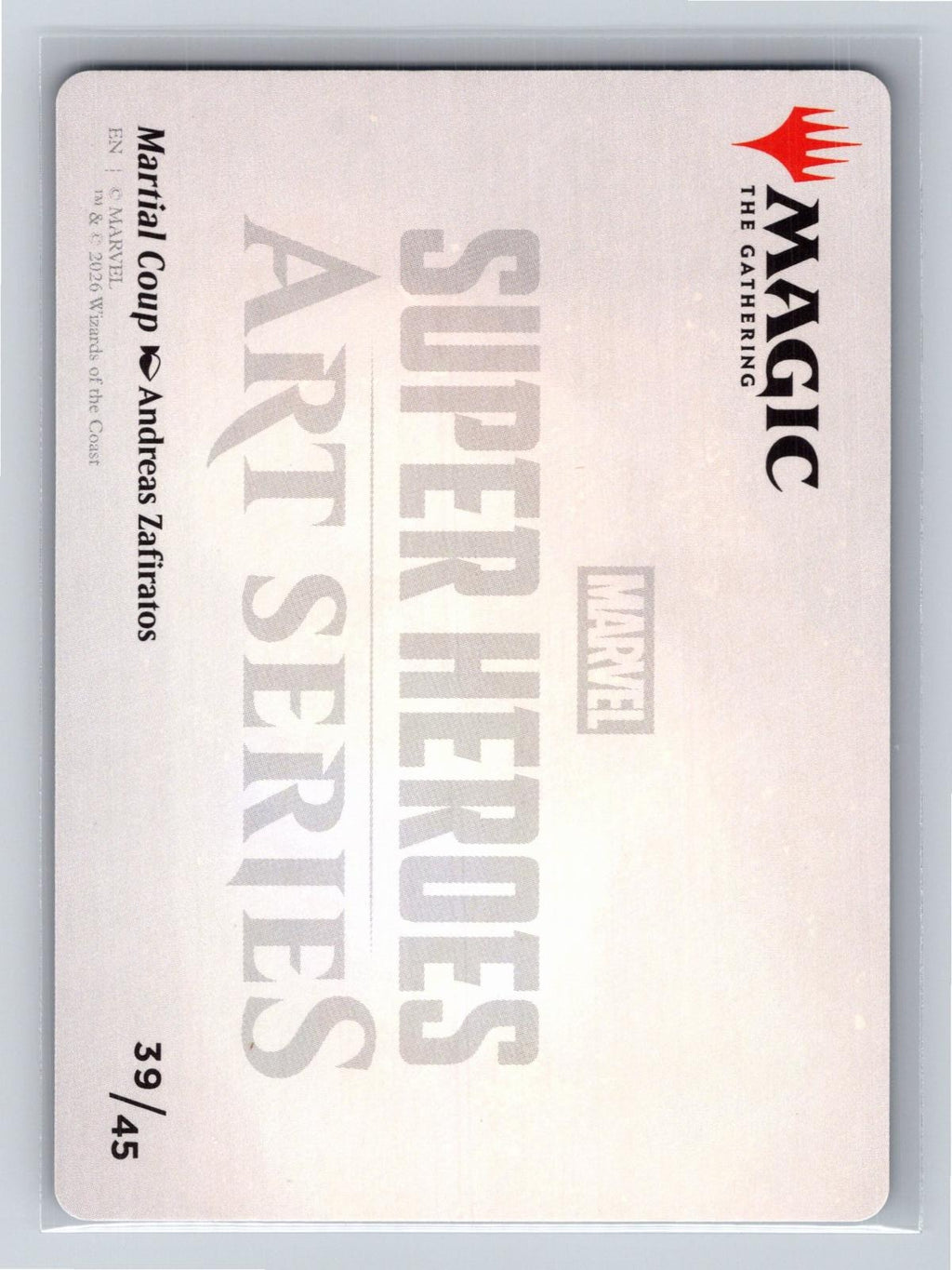Martial Coup Art Card Art Series: Marvel Super Heroes Magic: The Gathering NM
