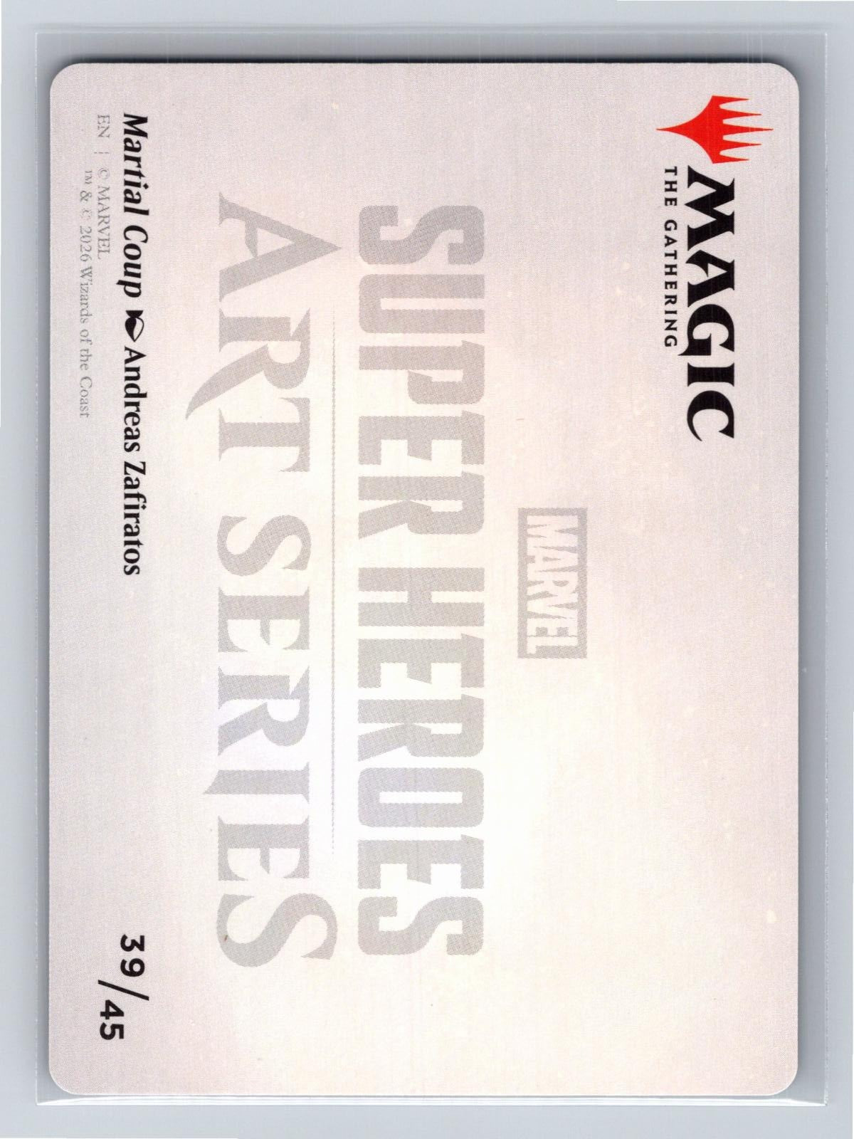 Martial Coup Art Card Art Series: Marvel Super Heroes Magic: The Gathering NM