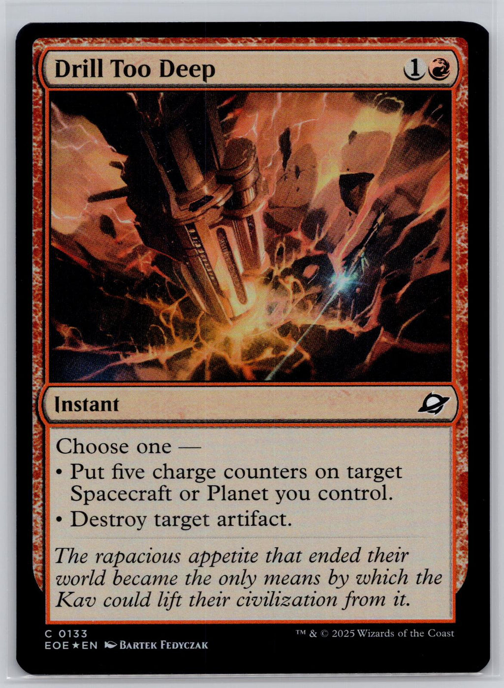 Drill Too Deep Edge of Eternities Magic: The Gathering Foil Near Mint