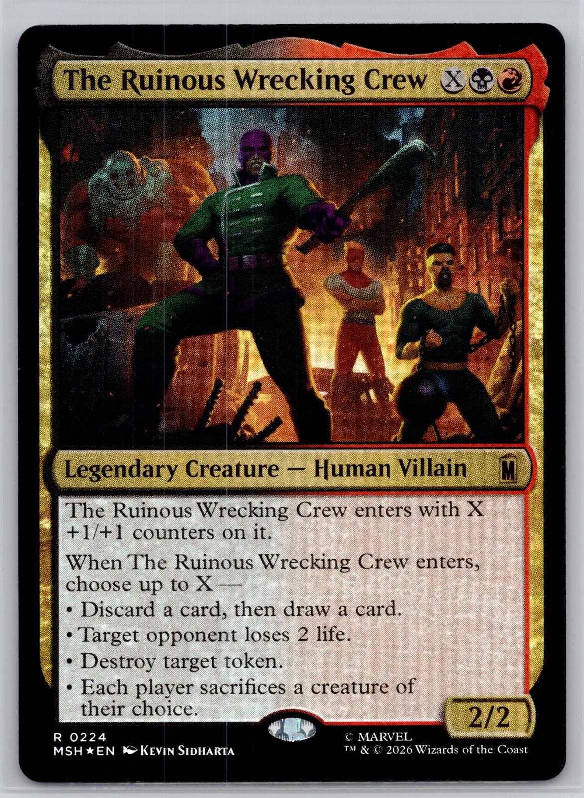The Ruinous Wrecking Crew Marvel Super Heroes Magic: The Gathering Foil NM