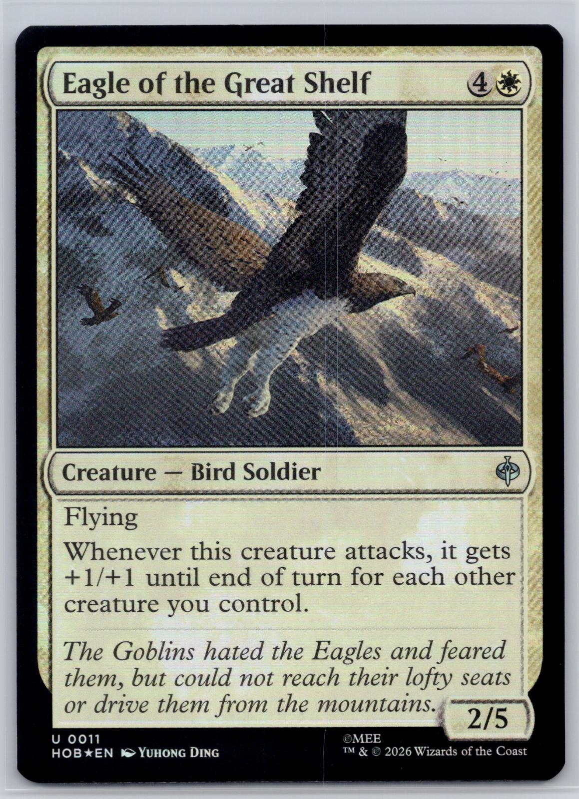 Eagle of the Great Shelf The Hobbit Magic: The Gathering Foil Near Mint