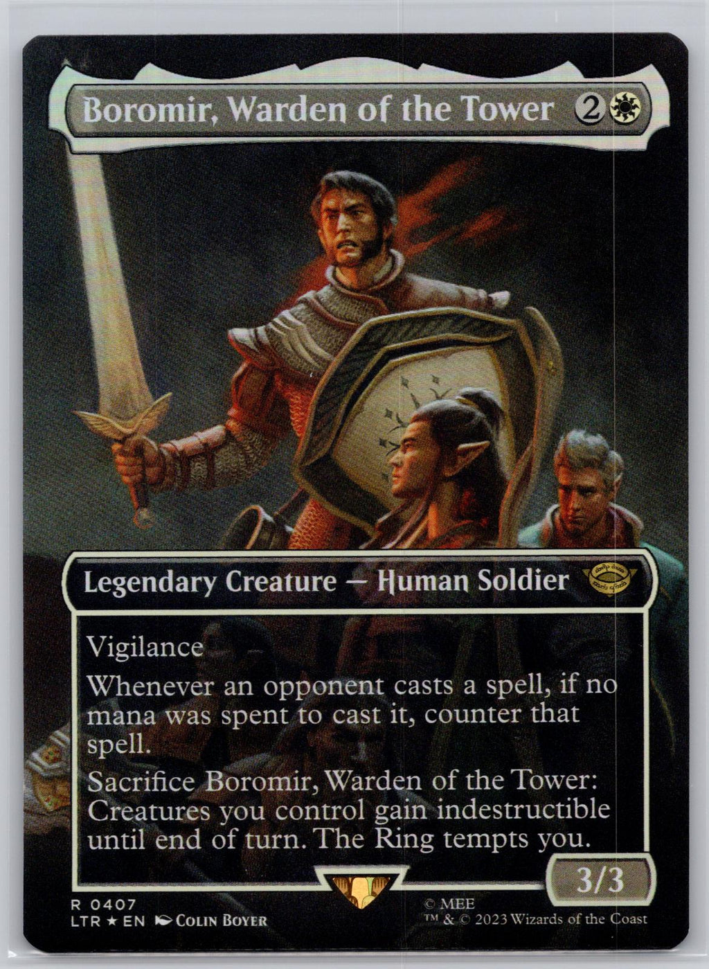 Boromir, Warden of the Tower(Borderless) LotR:Tales of Middle-earth M:TG Foil NM