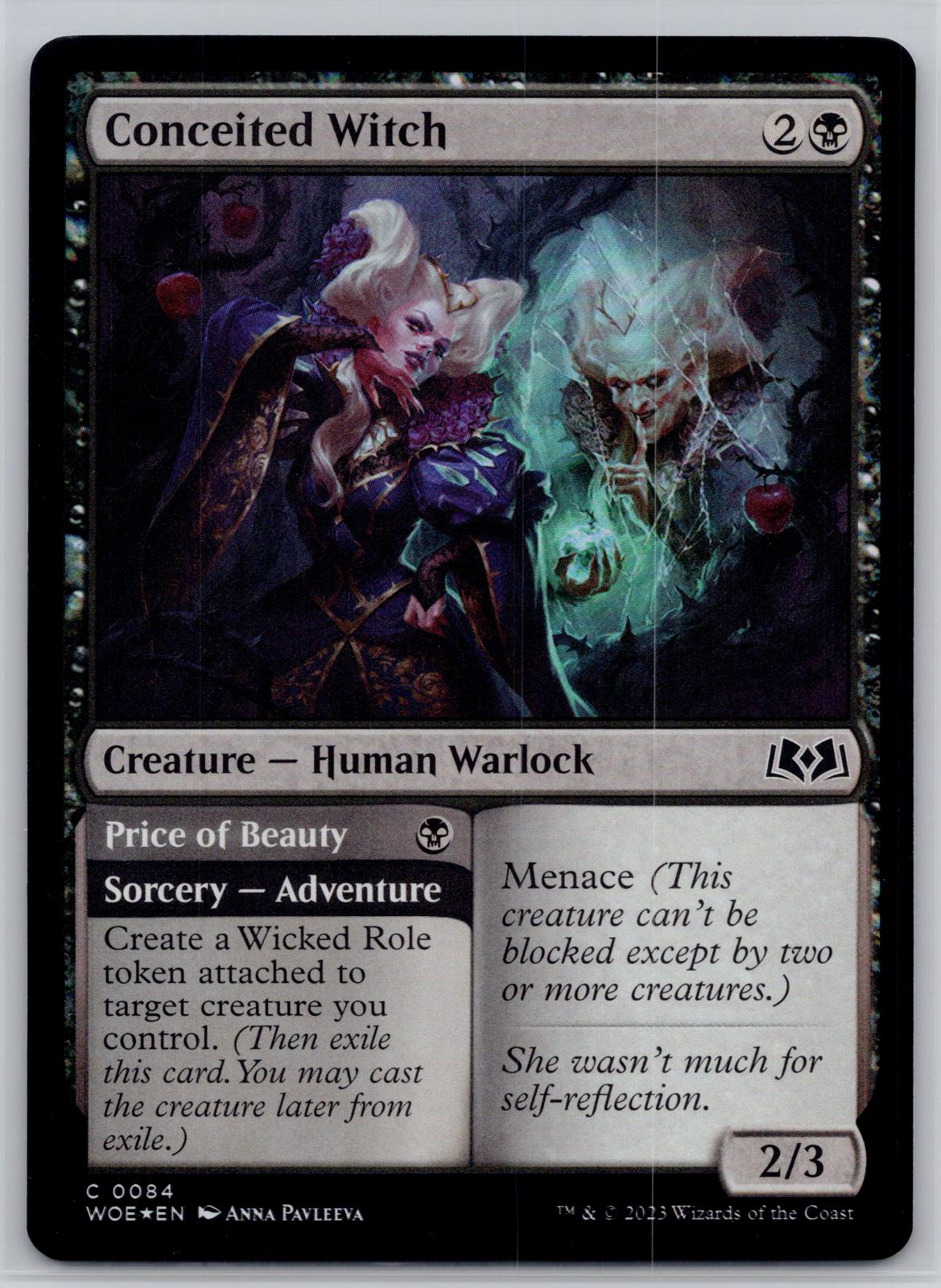 Conceited Witch Wilds of Eldraine Magic: The Gathering Foil Near Mint
