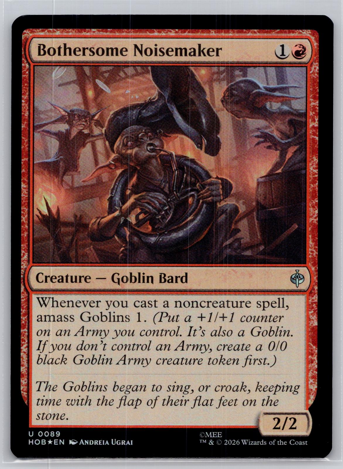 Bothersome Noisemaker The Hobbit Magic: The Gathering Foil Near Mint