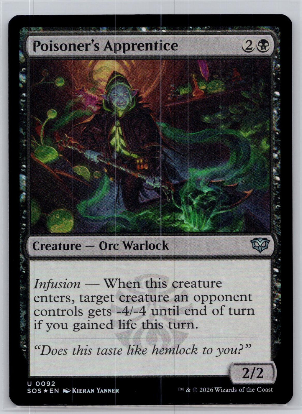 Poisoner's Apprentice Secrets of Strixhaven Magic: The Gathering Foil Near Mint