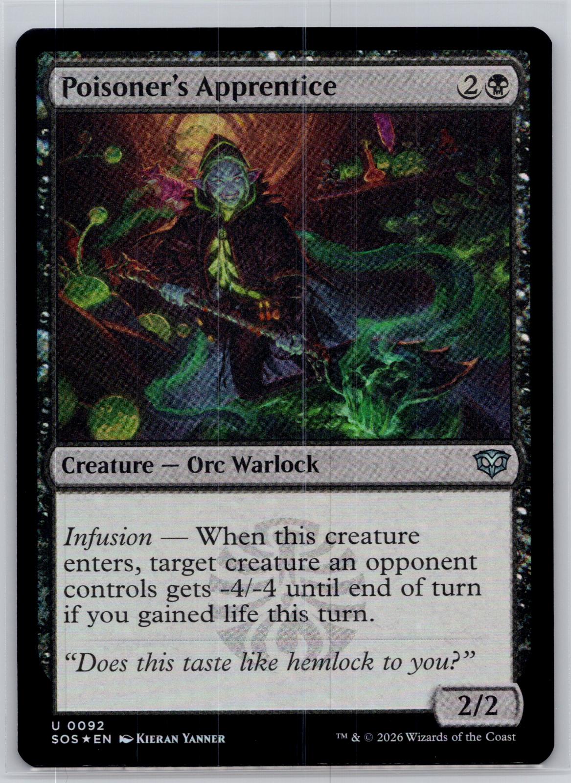 Poisoner's Apprentice Secrets of Strixhaven Magic: The Gathering Foil Near Mint