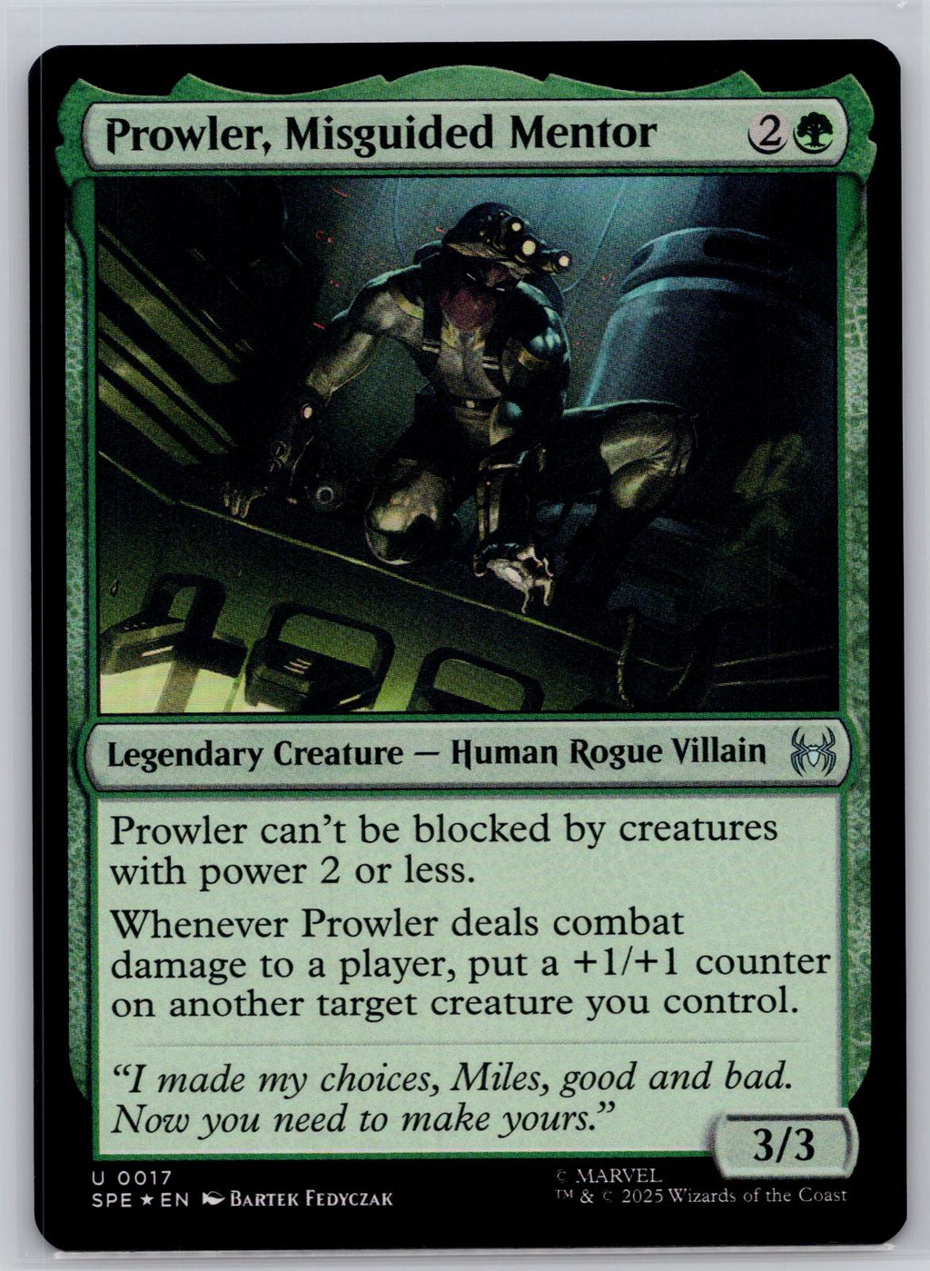 Prowler, Misguided Mentor Marvel's Spider-Man: Eternal-Legal M:TG Foil NM
