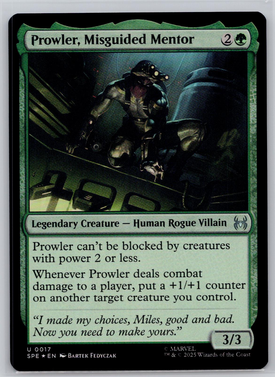 Prowler, Misguided Mentor Marvel's Spider-Man: Eternal-Legal M:TG Foil NM