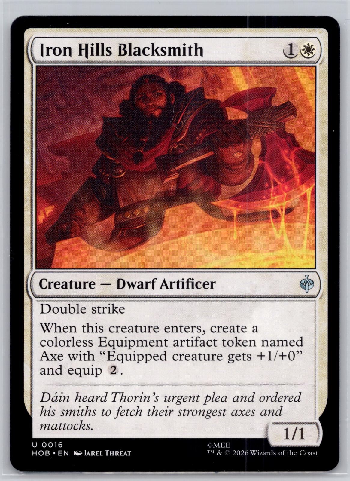 Iron Hills Blacksmith The Hobbit Magic: The Gathering Near Mint