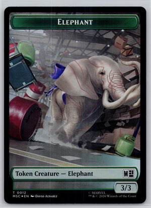 Angel // Elephant Double-Sided Token Commander: Marvel Super Heroes M:TG Foil NM