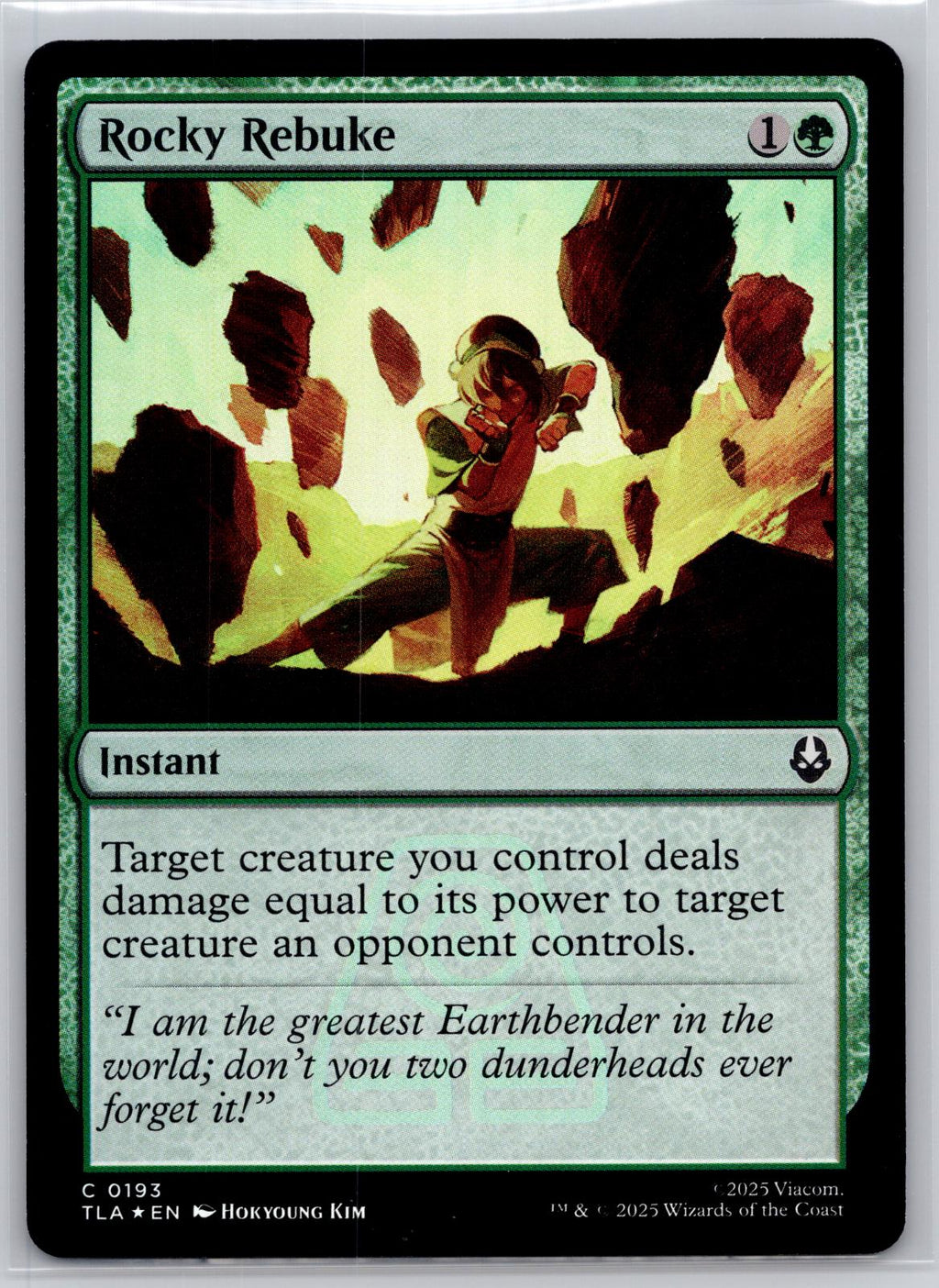 Rocky Rebuke Avatar: The Last Airbender Magic: The Gathering Foil Near Mint