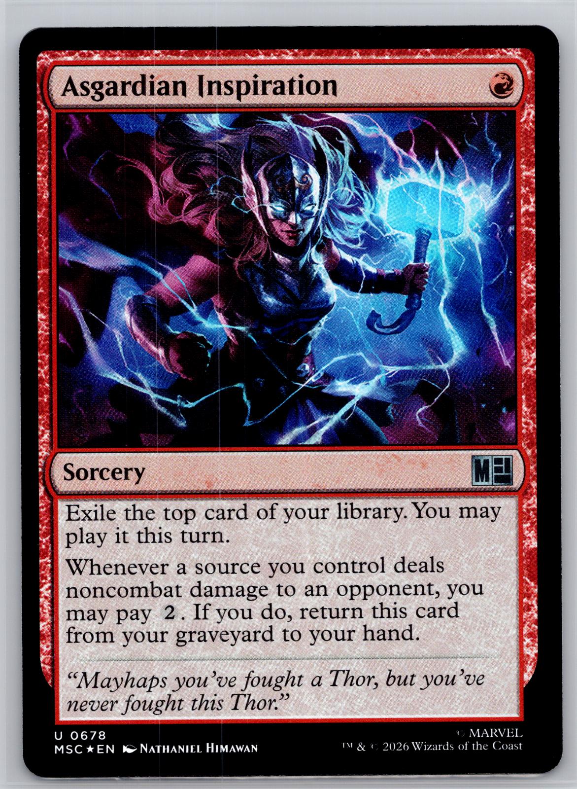 Asgardian Inspiration Commander: Marvel Super Heroes M:TG Foil NM