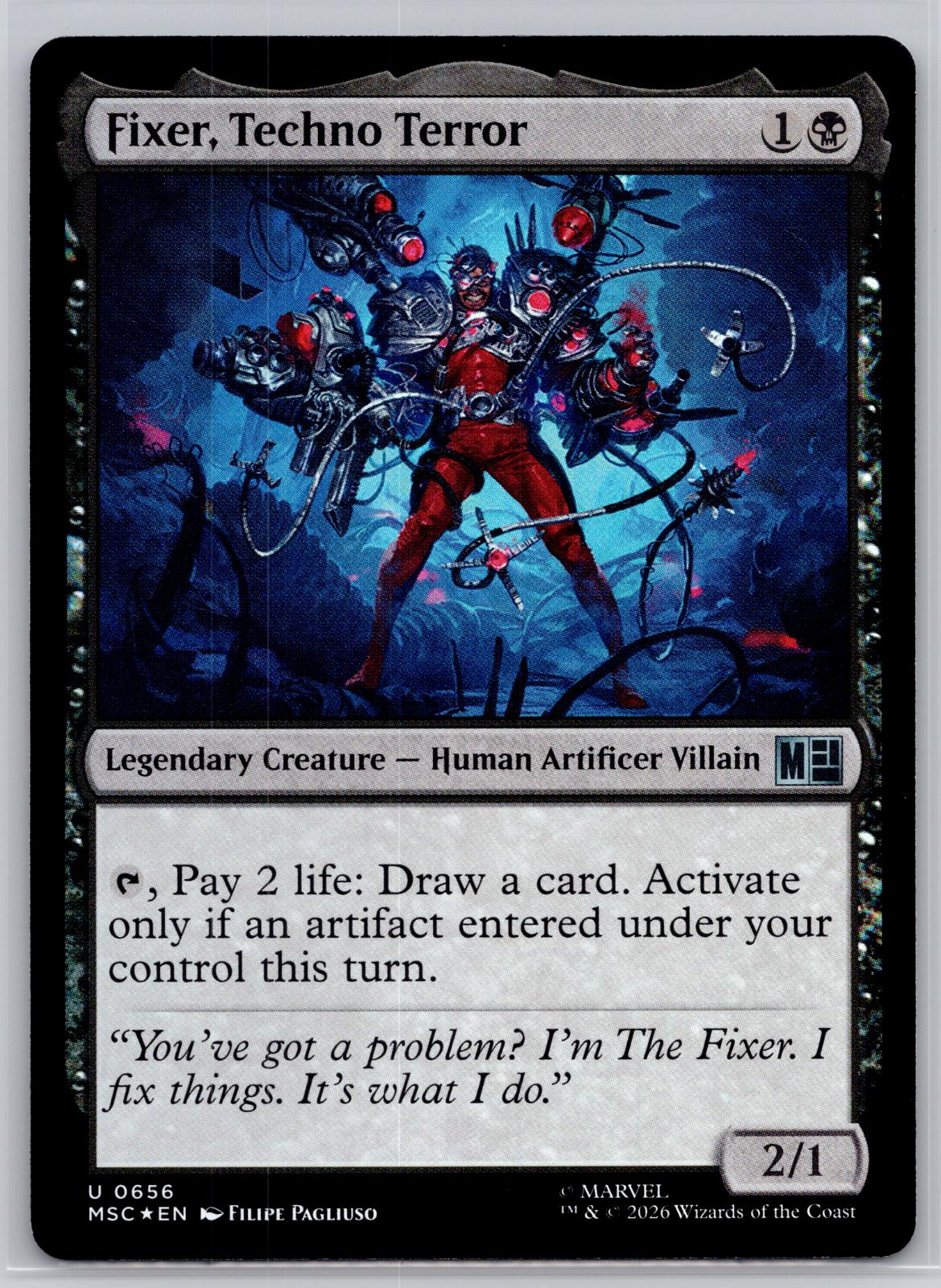 Fixer, Techno Terror Commander: Marvel Super Heroes Magic: The Gathering Foil NM