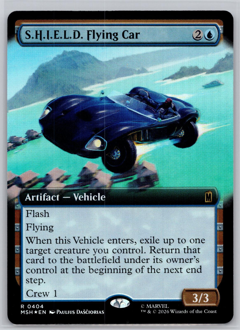 S.H.I.E.L.D. Flying Car (Extended Art) Marvel Super Heroes M:TG Foil NM