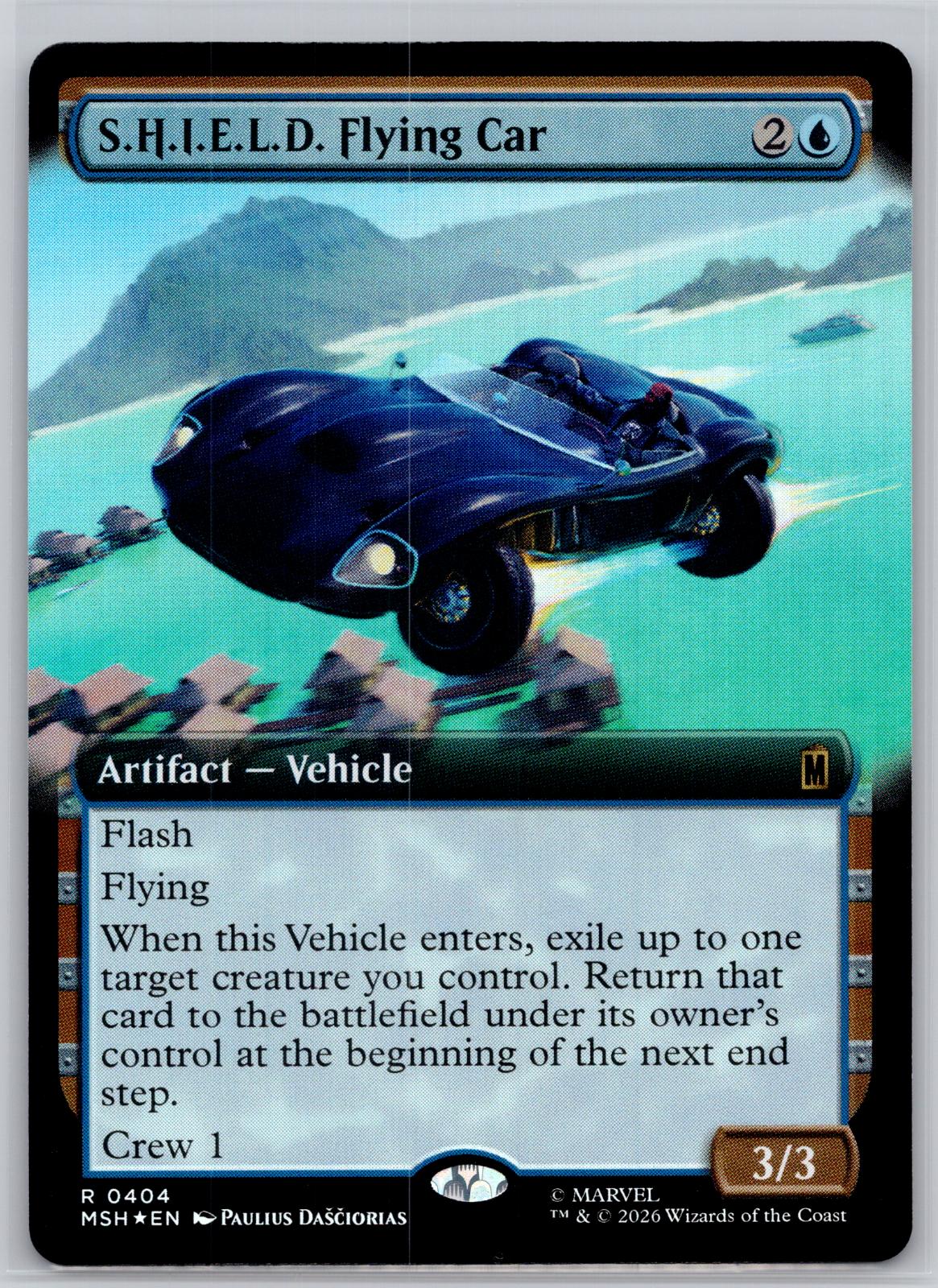 S.H.I.E.L.D. Flying Car (Extended Art) Marvel Super Heroes M:TG Foil NM