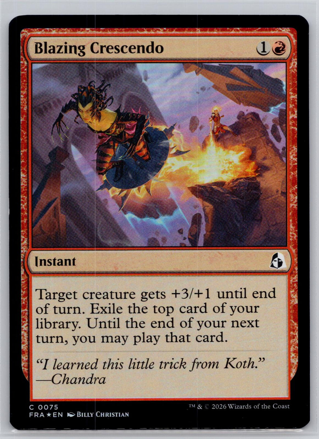 Blazing Crescendo Reality Fracture Magic: The Gathering Foil Near Mint