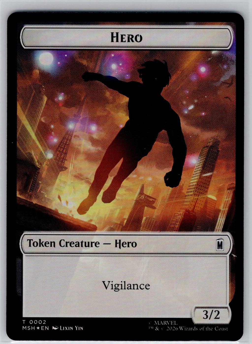 Hero // Robot Villain Double-Sided Token Holo Marvel Super Heroes M:TG Foil NM