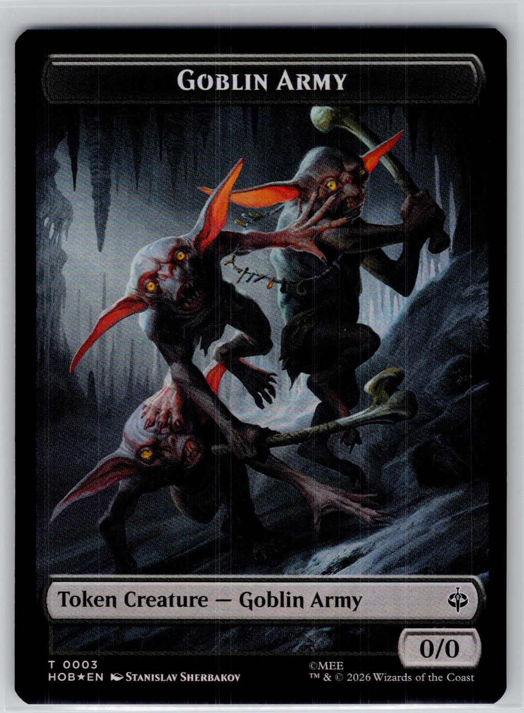 Goblin Army//Treasure Double-Sided Token The Hobbit Magic: The Gathering Foil NM