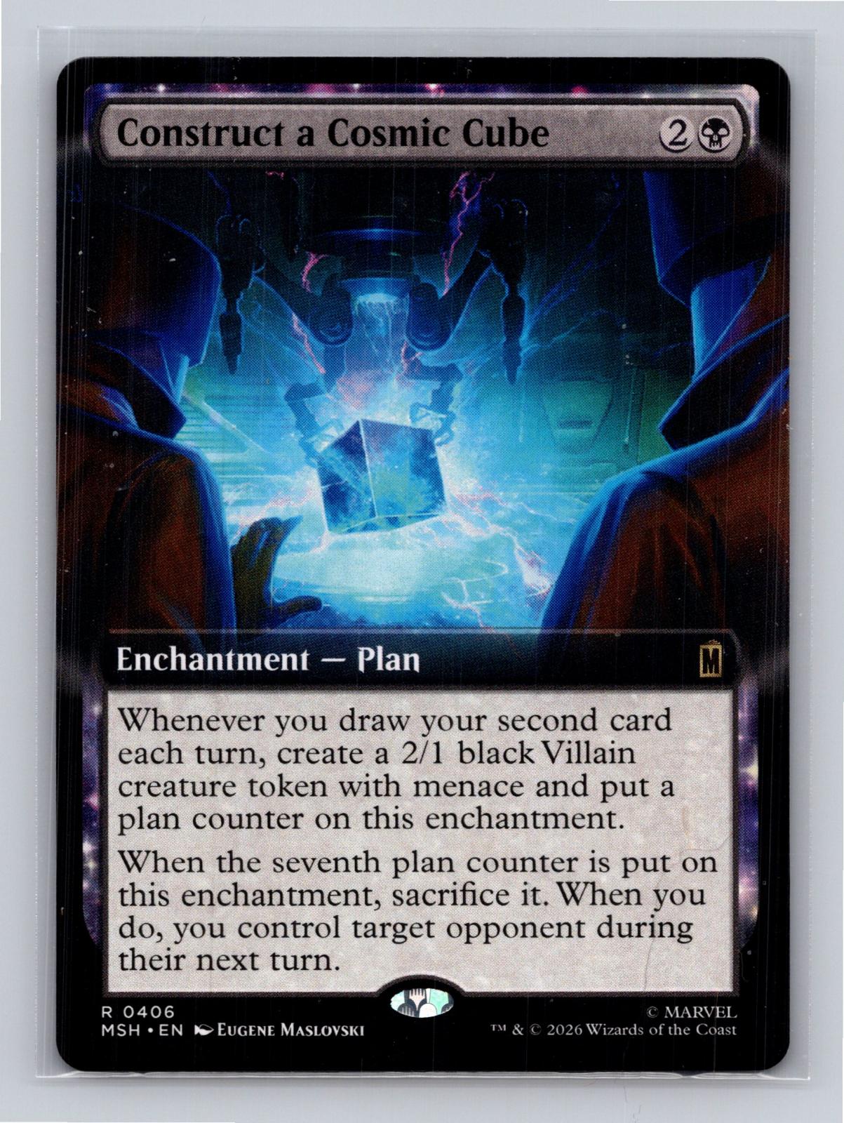 Construct a Cosmic Cube (Extended Art) Marvel Super Heroes MtG NM