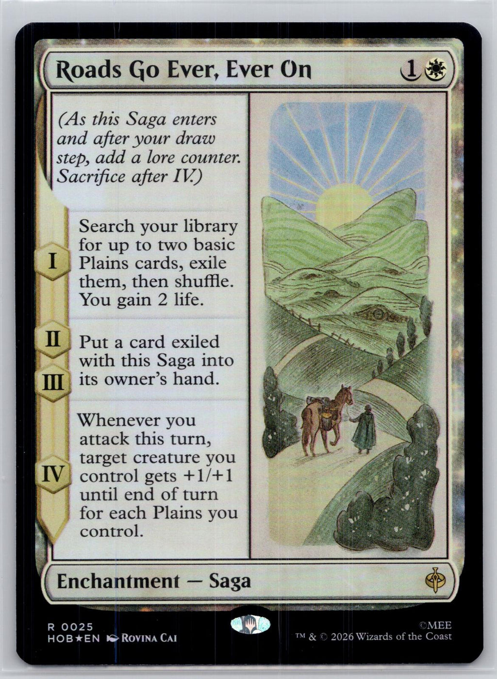 Roads Go Ever, Ever On The Hobbit Magic: The Gathering Foil Near Mint