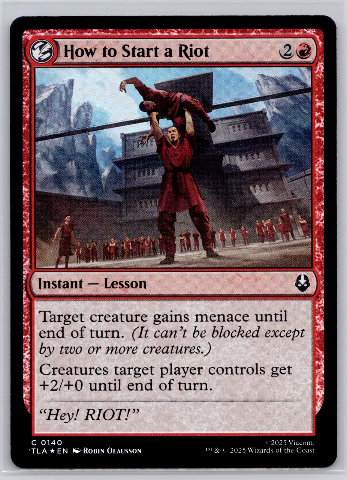 How to Start a Riot Avatar: The Last Airbender Magic: The Gathering Foil NM