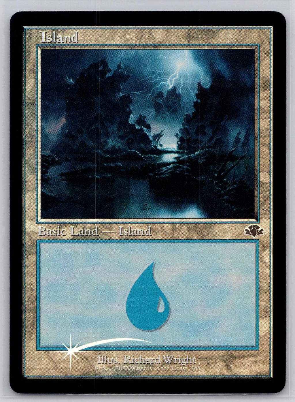 Island (405) (Retro Frame) Dominaria Remastered Magic: The Gathering Foil NM