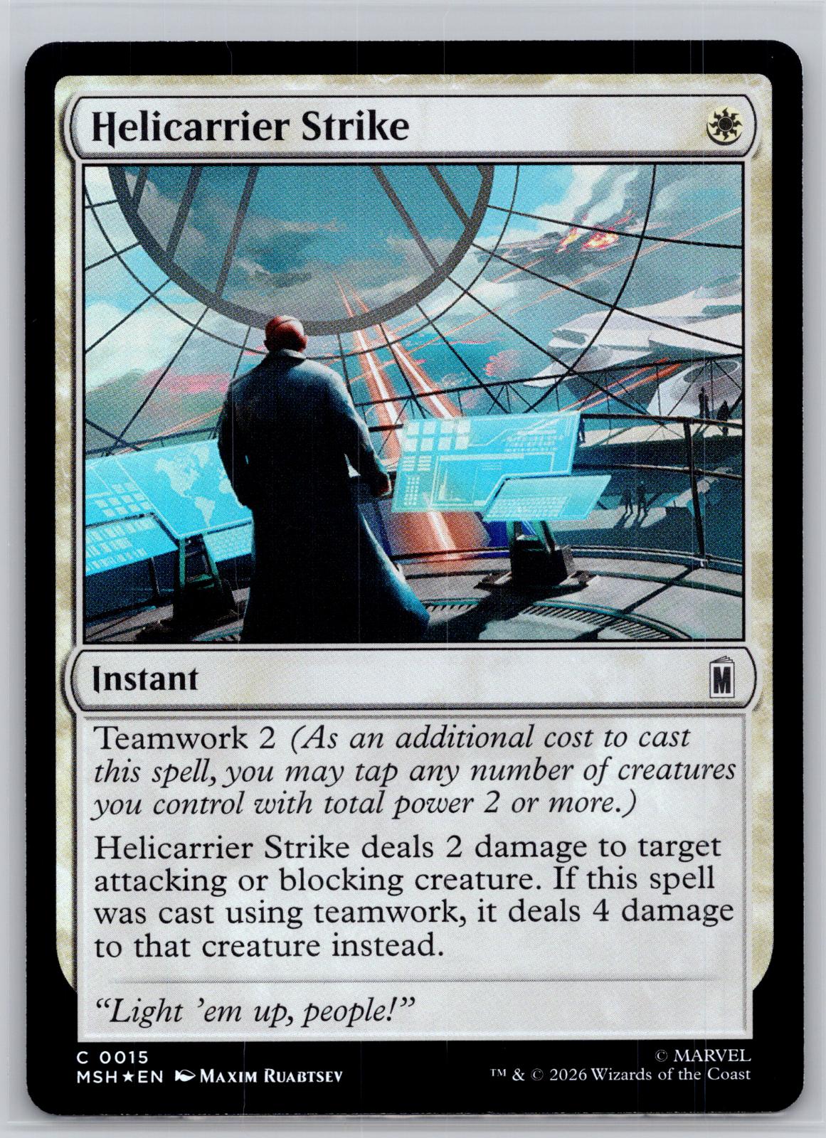 Helicarrier Strike Marvel Super Heroes Magic: The Gathering Foil Near Mint