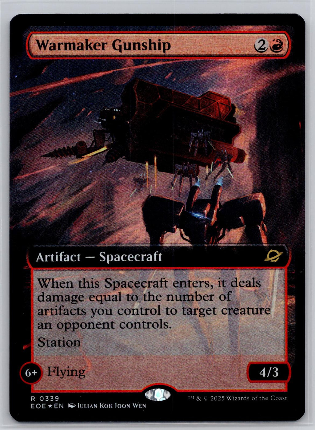 Warmaker Gunship (Extended Art) Edge of Eternities Magic: The Gathering Foil NM