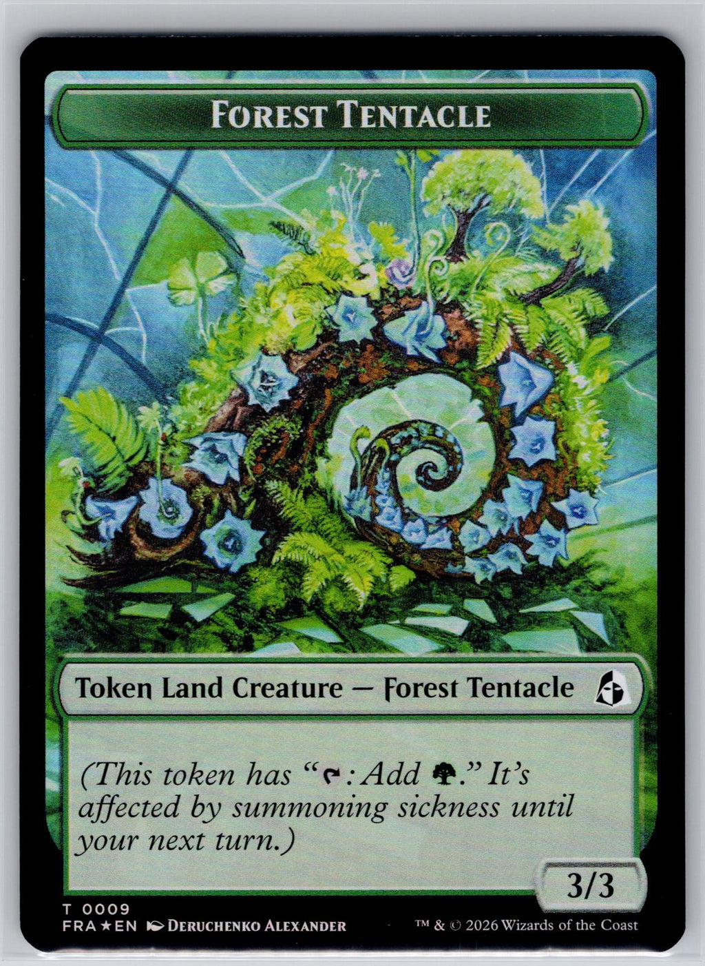 Dragon // Forest Tentacle Double-Sided Token Reality Fracture M:TG Foil NM