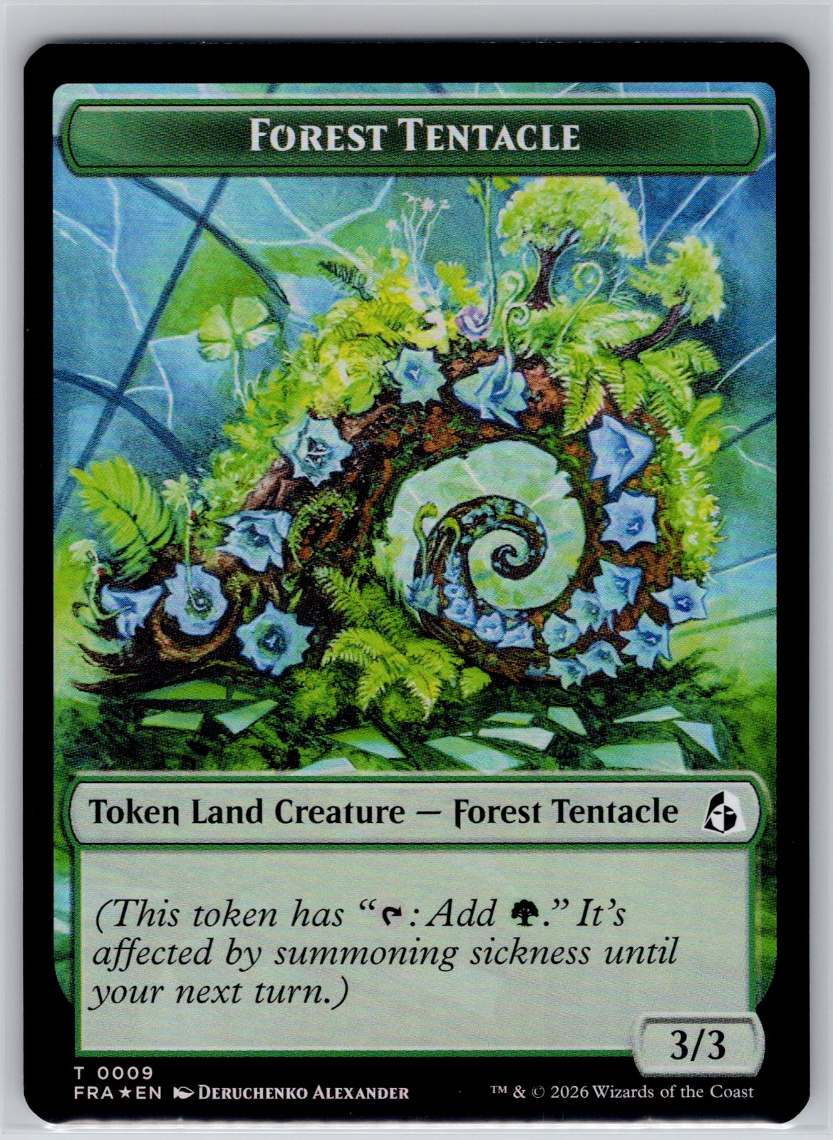 Dragon // Forest Tentacle Double-Sided Token Reality Fracture M:TG Foil NM